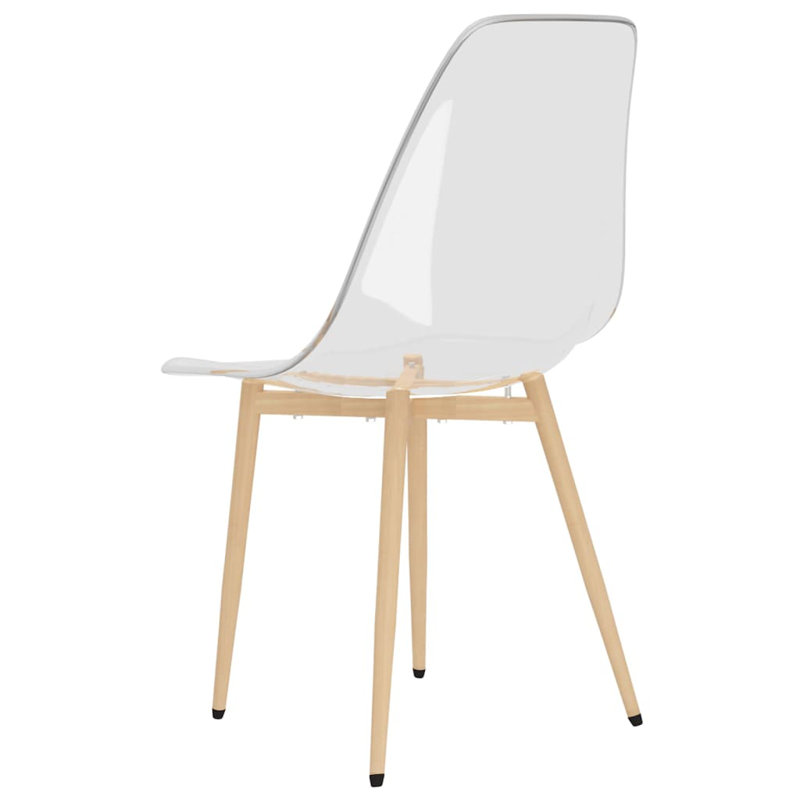 Aylesbury 47cm H Metal Side Chair, Transparent, Light Brown