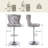 Swivel Upholstered Adjustable Counter Stool With Tufted Backs Set of 4-120959109-120959108