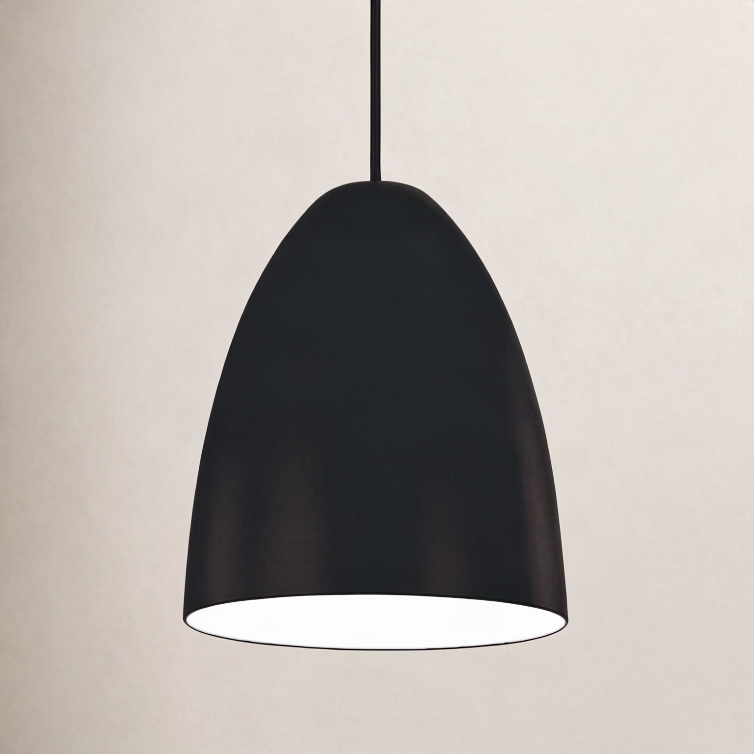 Asa Single Light Metal Dimmable Pendant, Black