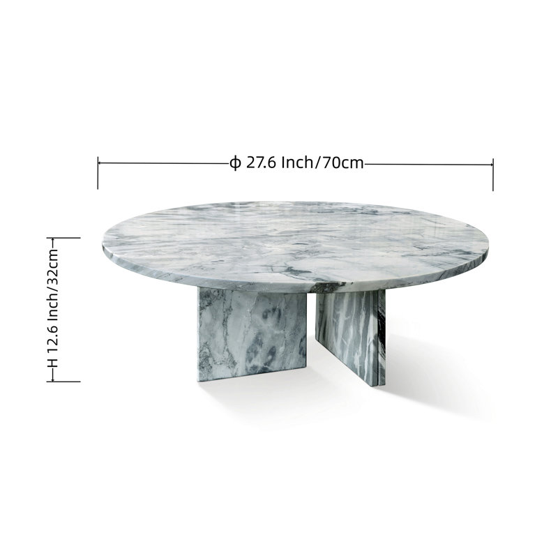 Table basse en marbre naturel exquis pour un salon élégant