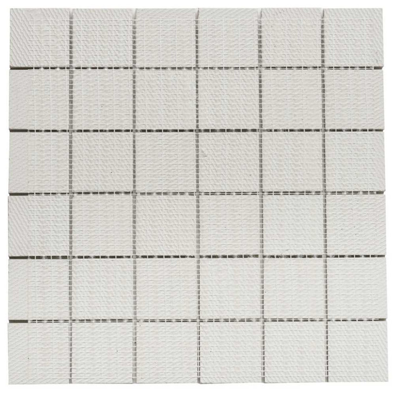 Penthouse 2" x 2" Porcelain Grid Mosaic Wall & Floor Tile, White