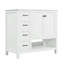 Meuble-lavabo blanc 36 po avec deux portes et tiroirs