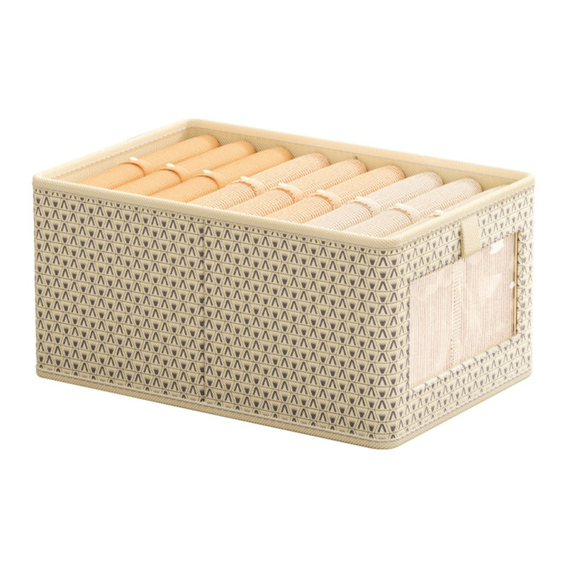 Bac de rangement en tissu Union Rustic Bruckner, Beige
