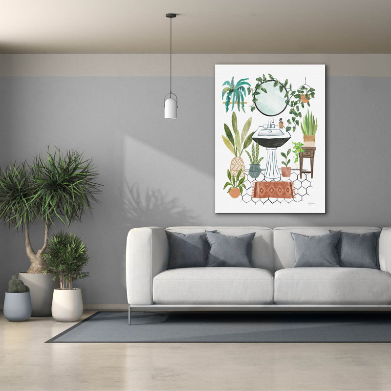 «Urban Jungle Bathing 1» par Mary Urban, art mural sur toile, 40 po x 54 po, H 54 po x l 40 po x P 1,5 po