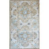 Tiny Knots Wool Southwestern Area Rug in Shoals Tan