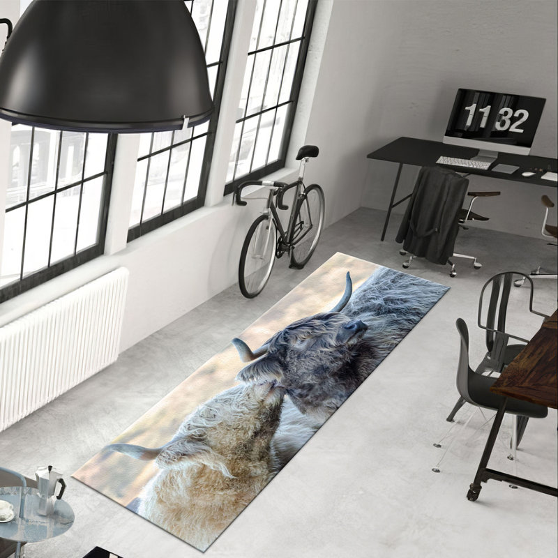 Floral Symphony Non-Woven Soft Printed Rug Featuring Vibrant Colors and Intricate Patterns for a Delightful Blend of Classic and Contemporary Aesthetics