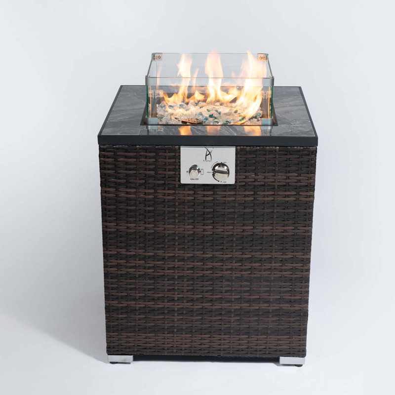 Outdoor Fire Pit Column, Propane Fire Column For Decor Gas Fire Pit Table Garden Corner Fire Table