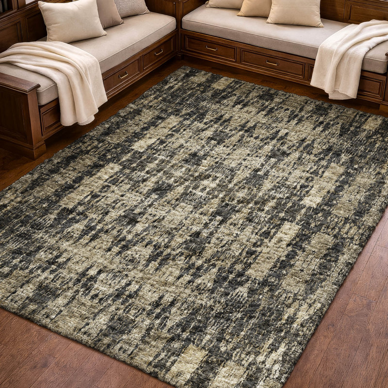 Tapis marocain de qualité supérieure lavable à la machine Dream Shag ADS580, Black, 8' x 10'