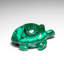 Genuine Polished Malachite Turtle Carving (326.6 Grams)