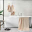 Serviette de bain très grande taille, 60 x 30 pouces, ensemble de serviettes de bain en microfibre non pelucheuse à séchage rapide, ensemble de 6 pièces (tissé gaufré)