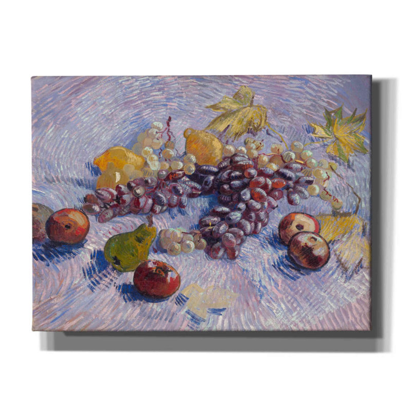 «Graper, Lemons Pears And Apples 1887» par Vincent Van Gogh, estampe numérique sur toile, H 12 po x l 16 po x P 0,75 po