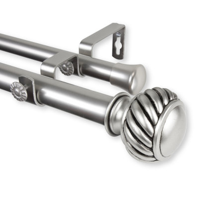 Burgue Steel Adjustable Double Curtain Rod