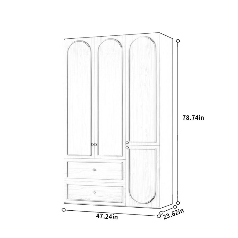 Miller, 78.74"  H x 47.24" W x 23.62" D