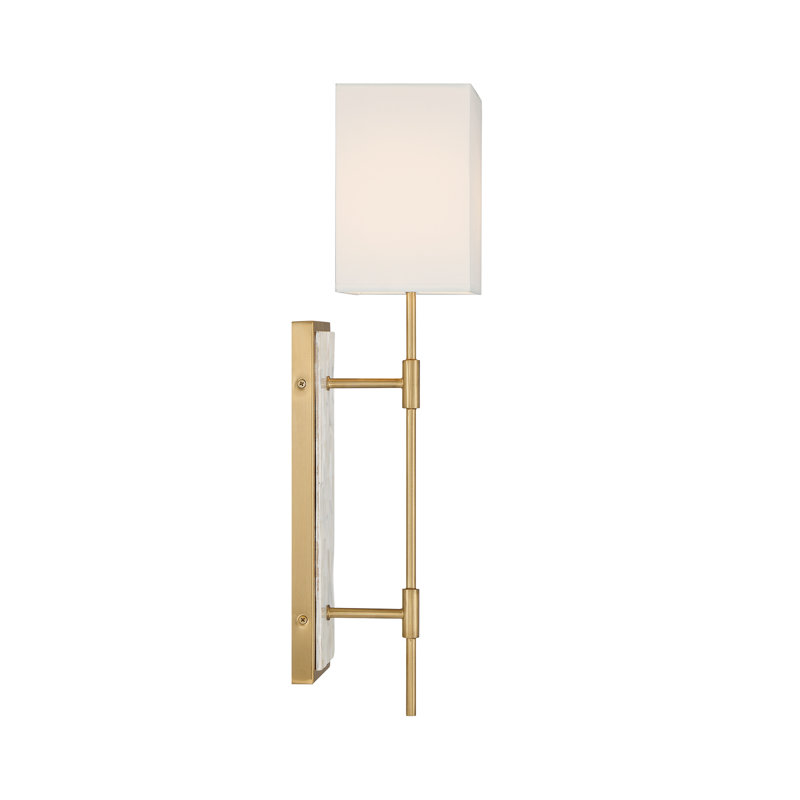  Applique murale 1 lumière Eastover en laiton chaud Eastover