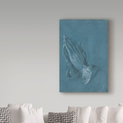  'Praying Hands 1508' Oil Painting Print on Wrapped Canvas