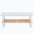 Modern Minimalist Double Layered Coffee Table. Glass Tabletop, Imitation Rattan  Edge Table. Rectangular Table Suitable For Living Room, Dining Room, And Bedroom-284712428