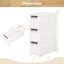 Inbox Zero 1 Pcs 3-drawer Narrow Rolling Storage Cabinet With Pull Handles Built-in Wheels