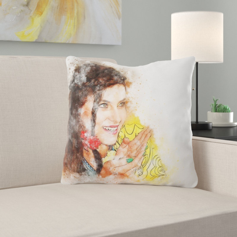 Outdoor Reversible Throw Pillow, Microsuede, Indoor