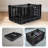 Collapsible Milk Crate, 52L Heavy Duty Plastic Storage Crate Stackable, Collapsible Crates for Storage, Space Saving for Home & Camping - Large Holds 130 lbs-1992328943
