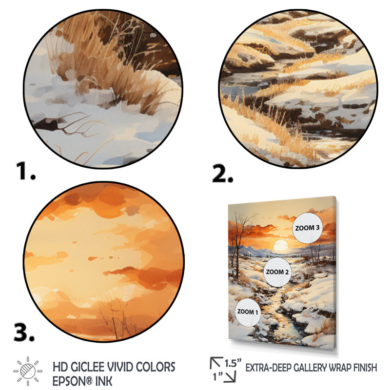 «Lashaunti Alaska Arctic Sunset II», reproduction d'art sur toile, H 40 po x l 30 po x P 1,5 po, Noir