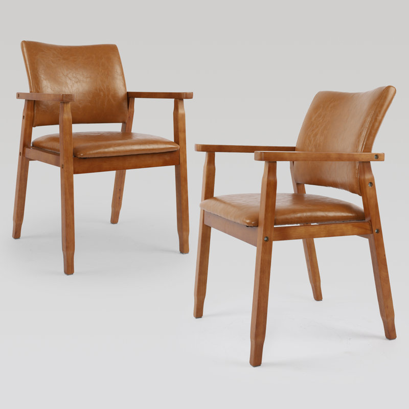 Chaise rembourrée Artell H 18,5 po, Polyuréthane brun