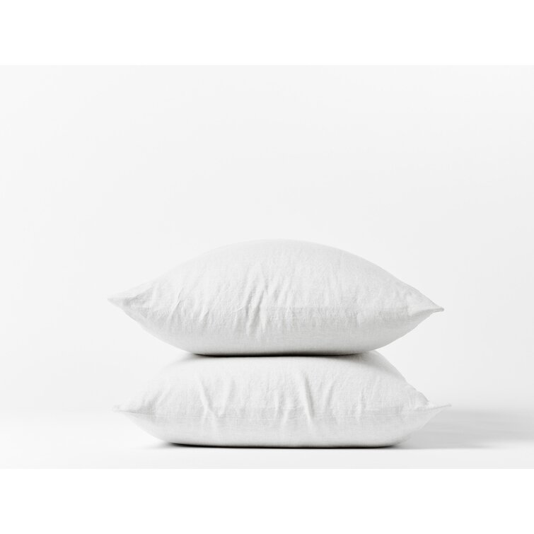 Crinkled 100% Cotton Percale Pillowcase - Set of 2
