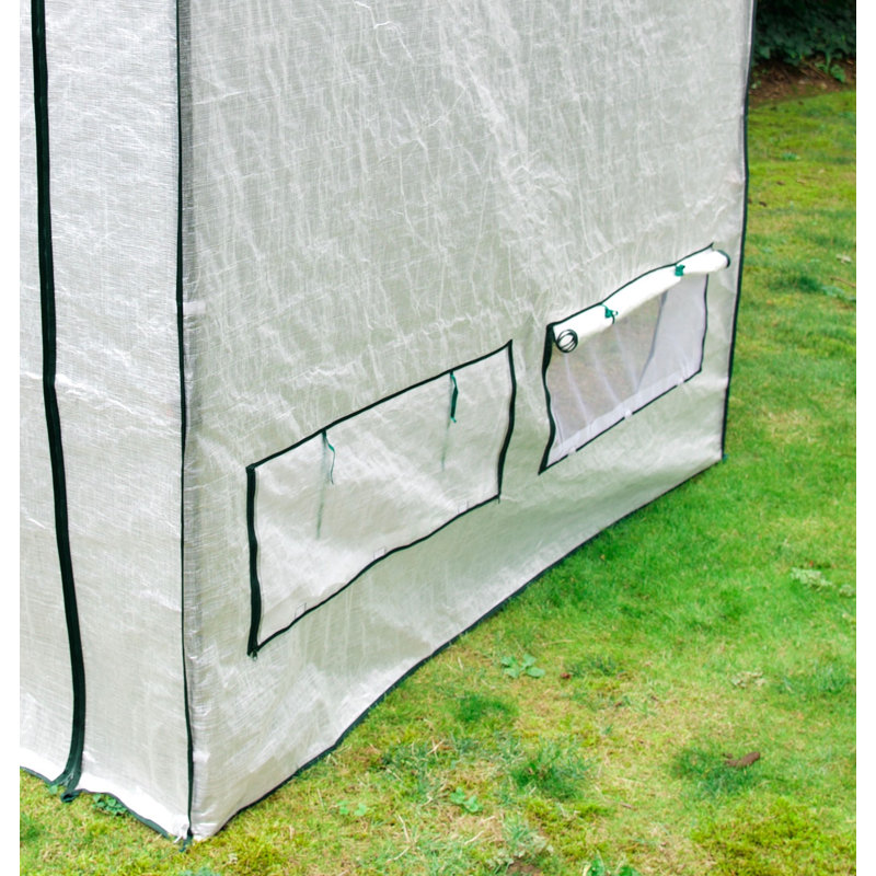 6' x 8' White Pop Up Greenhouse with PVC Cover