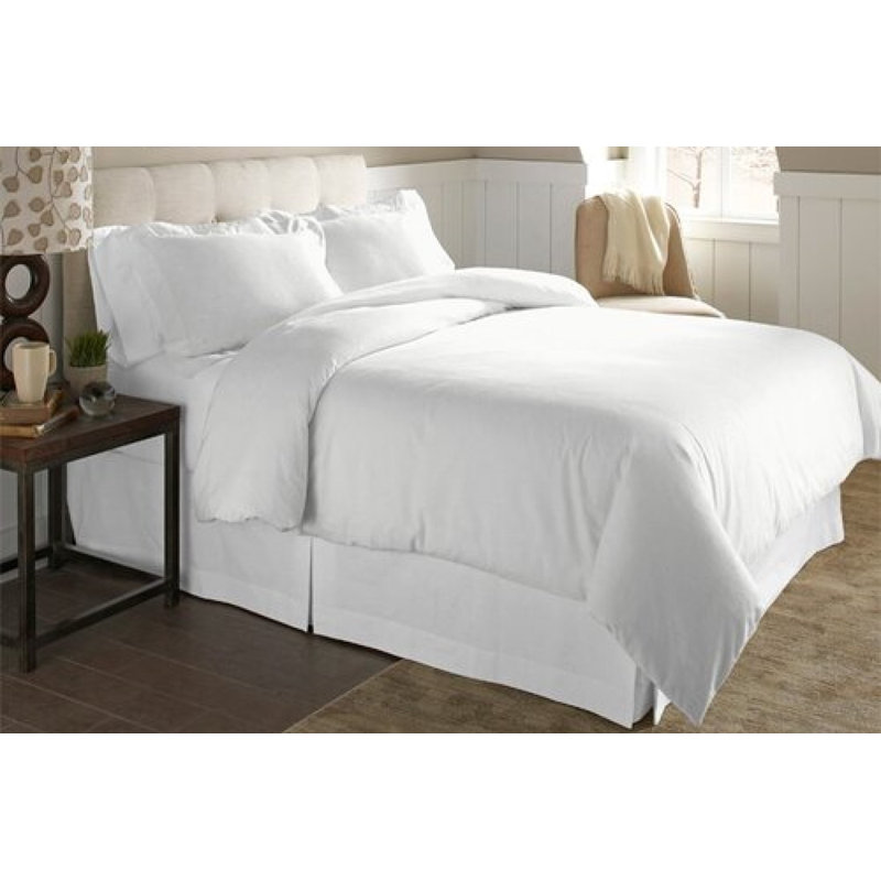 Modern & Contemporary Flannel Duvet Cover, Snow White, Full/Queen