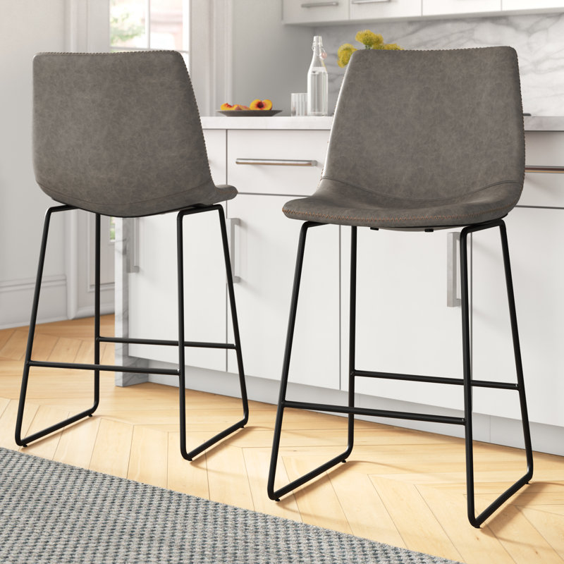 Cal Barstool - Antique Grey, Gray, Bar Stool (30" Seat Height)