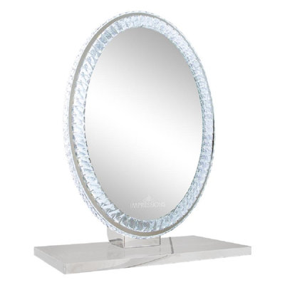 Miroir de coiffeuse ovale Premium Diamond Collection