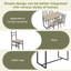 Ensemble de table et de chaises cinq pièces avec dossier, style industriel, structure solide-1635804310-1635804308-1635804304