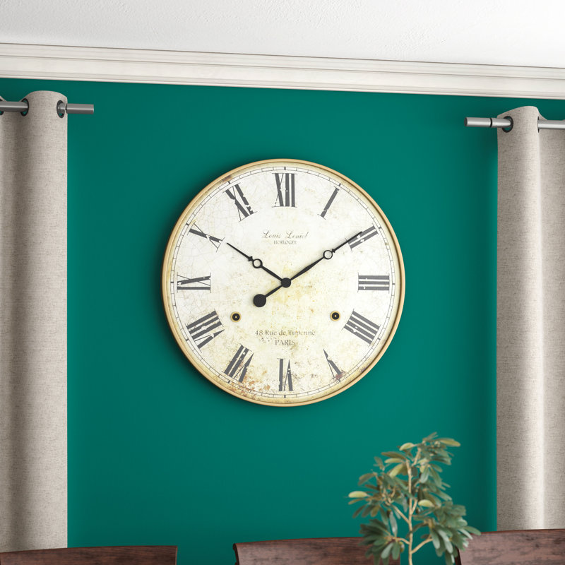 Très grande horloge murale 30 po Triche