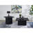 Square Engineered Wood Cocktail Coffee Table, Black