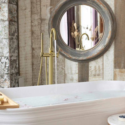 Robinet de baignoire circulaire à poignée simple
