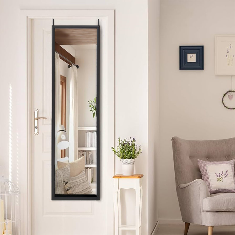 Overdoor Full Length Mirror, Black