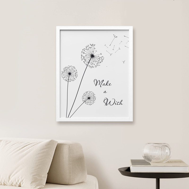 " Make A Wish Dandelion Flower ", 10" H x 8" W, Natural