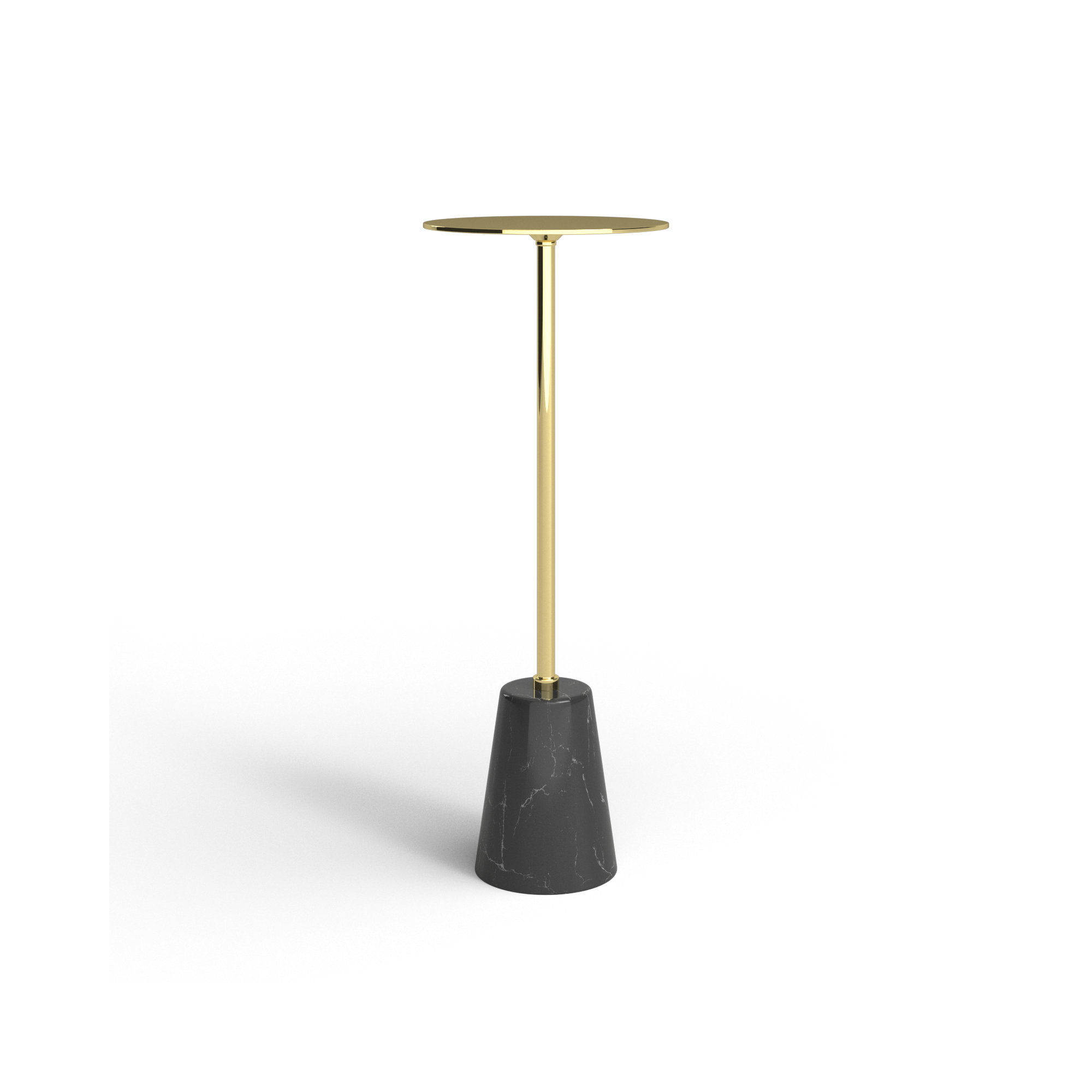 Maisel Metal End Table, Black, Gold