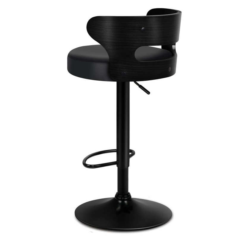2 x tabourets de cuisine en bois et noir