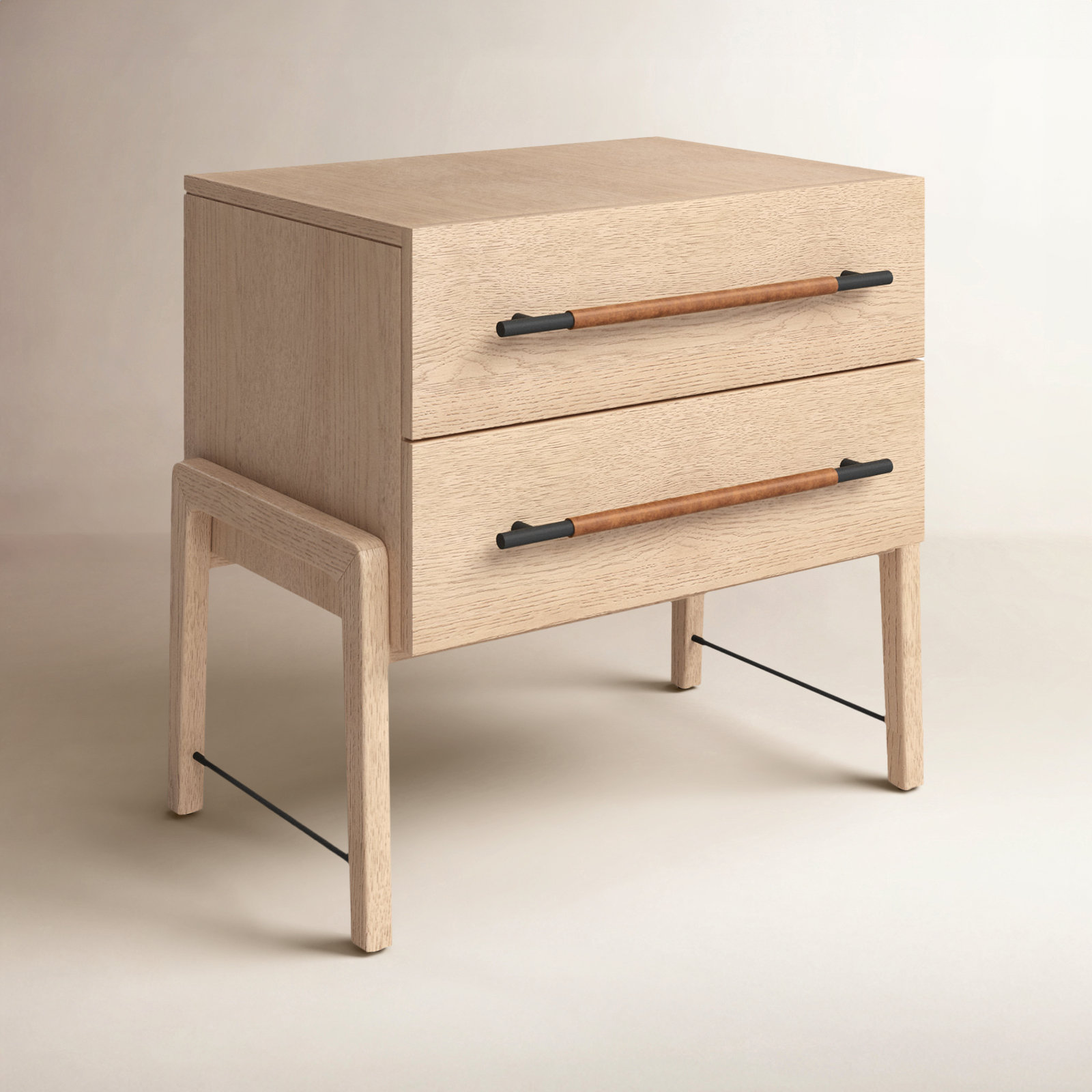 Karsten 2 - Drawer Nightstand in Brown, Yucca Oak