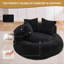 Fauteuil à billes surdimensionné rond en velours côtelé - Compression - pour enfants / adultes-1530088129