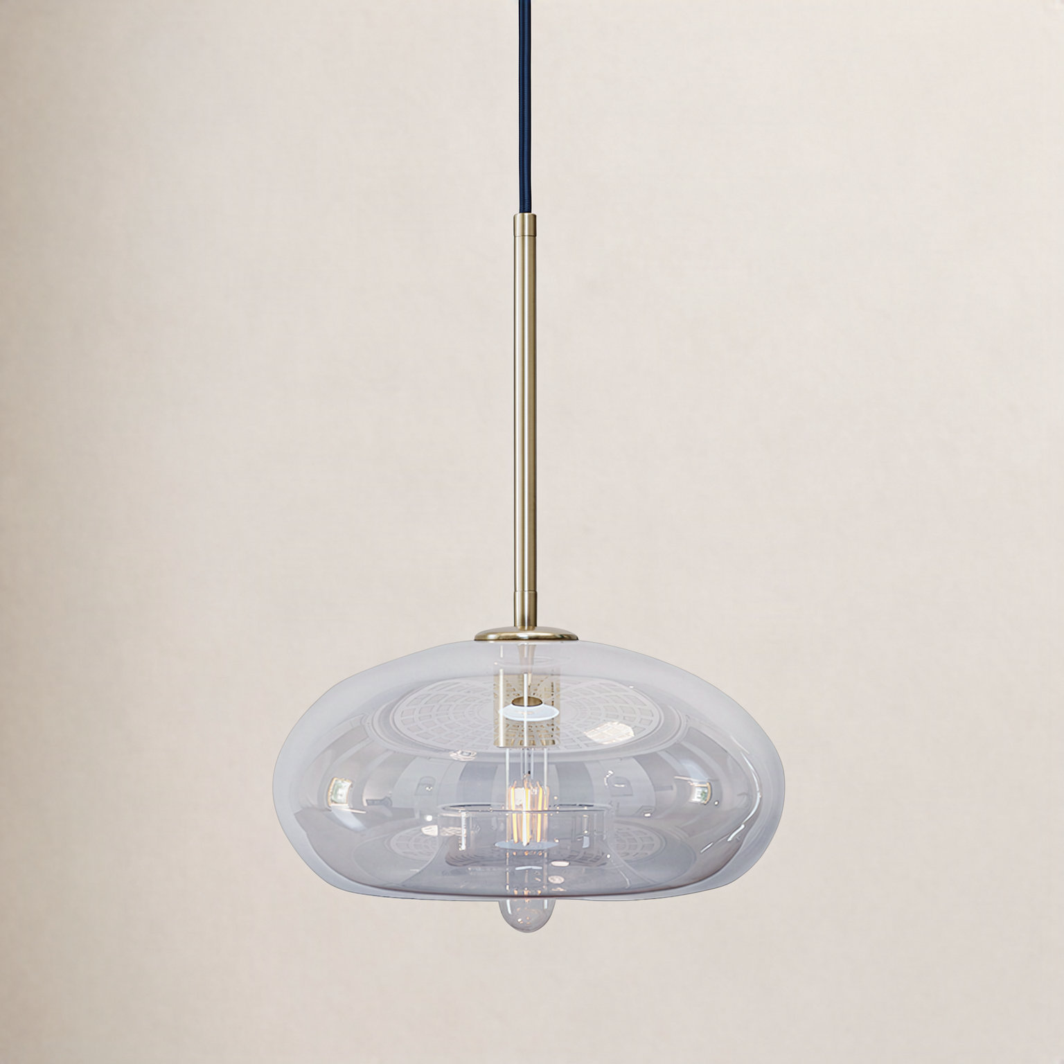 Eathen Single Light Glass Pendant, Clear