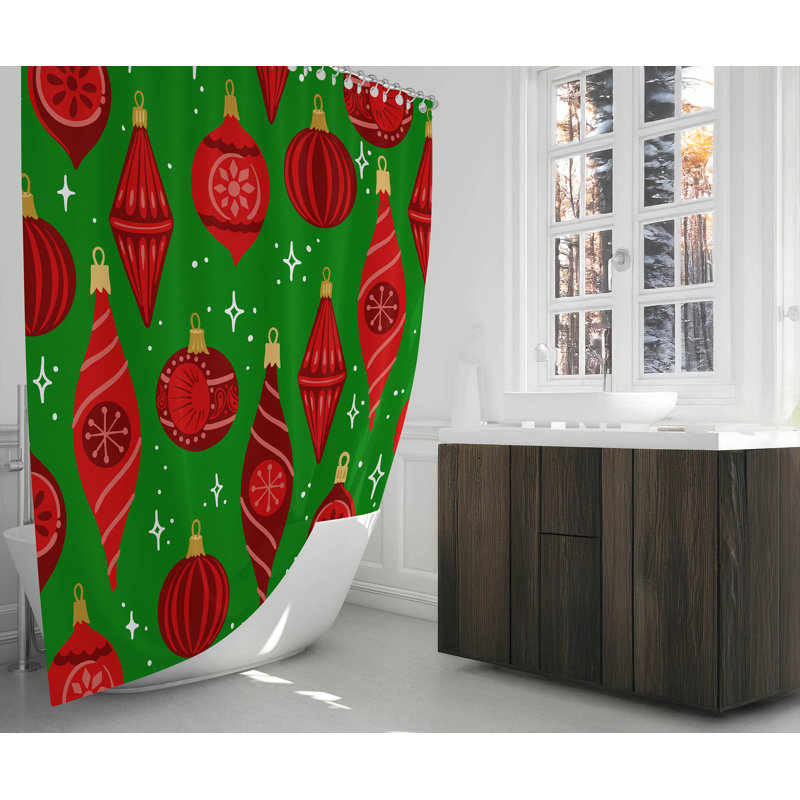 Rideau de douche ultraléger Ornaments, Vert