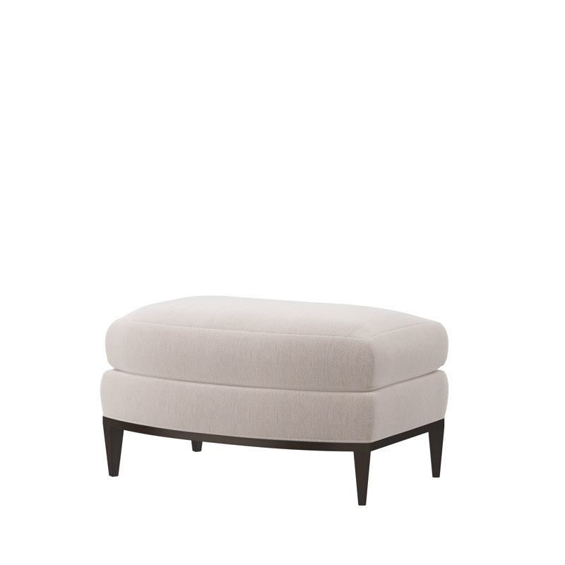 Riley Ottoman, Queen Bey Flax (Performance fabric) 1358-92, Espresso