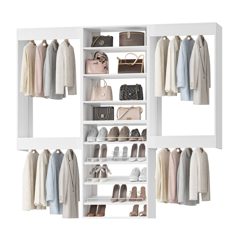 Système de garde-robe modulaire, conception polyvalente et personnalisable pour un rangement et une organisation efficaces