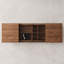 Meuble télé extensible à 3 tiroirs Jukerius, réglable de 79 à 130 pouces, avec ensemble de tables basses multifonctionnelles assorties, couleur noyer