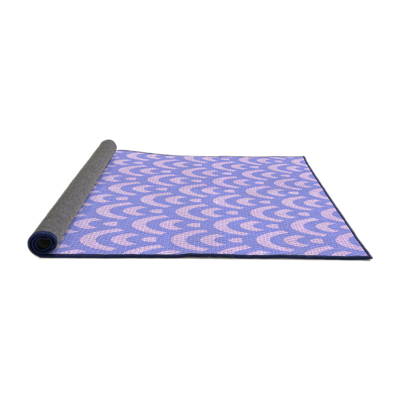 Tapis décoratif mauve géométrique, Carré 3 pi