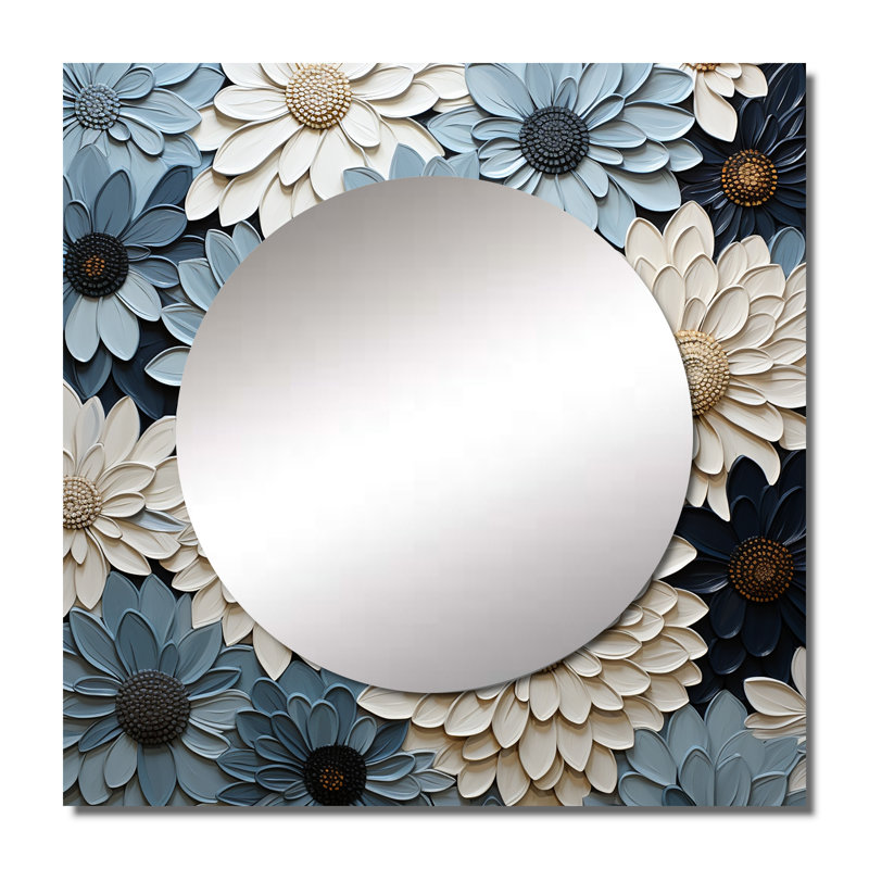 Dequentin - Miroir Zinnias, 29 po x 29 po