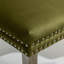 Chaise de salle à manger en velours, 2 chaises, olive, pieds en acier inoxydable chromé, ressorts, pièces rembourrées Sw1701ol, velours olive, coussin à ressorts,