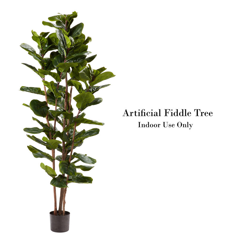 182.88cm Faux Fiddle Leaf Fig Tree in Planter