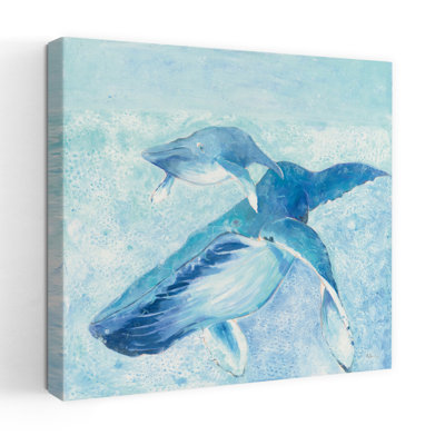 Art de bord de mer, baleine bleue